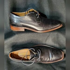 Johnston & Murphy Men's Black Sheepskin Dress Shoes size 9.5